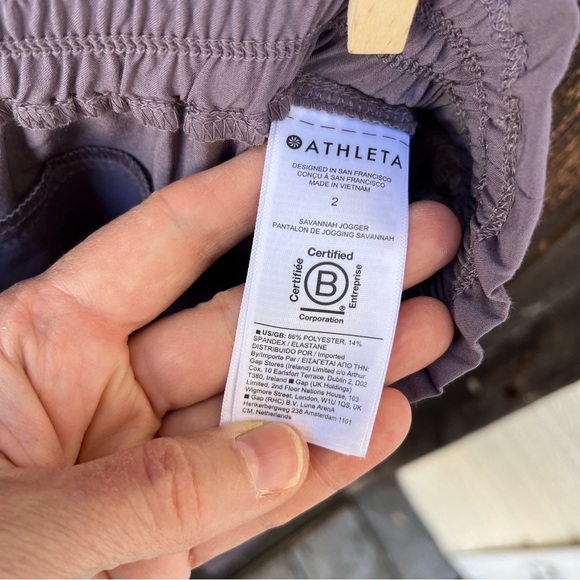 Athleta Savannah Jogger Pants In Dusk Violet Sz 2 - Picture 4 of 16